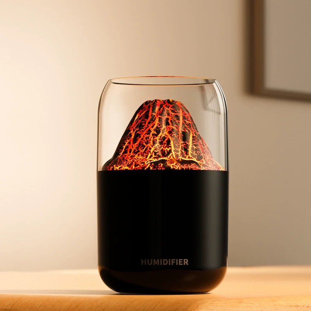 H05 Volcano Air Humidifier with Night Light (BLACK)